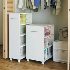 サイズが選べる押入れ・クローゼット収納ブックワゴンの画像