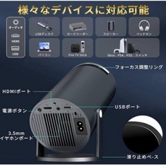 ⭐️新品未使用❤️プロジェクター 4K対応　家庭用2025年モデル PSEマーク　270°回転・Android TV搭載・18000LM 安心のPSEマーク商品☘️の画像