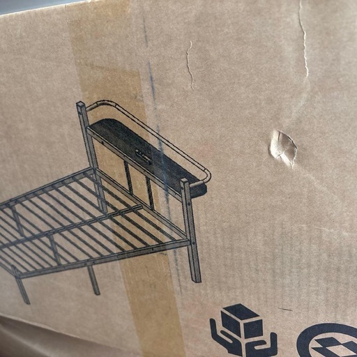 新品未使用　ベッドフレーム シングル ブラック　2口コンセント 耐荷重300kg 組立簡単 