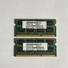 ノートPC用メモリ　PC3L-12800S SO-DIMM DDR3 4GB×2枚 合計8GB  の画像