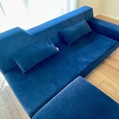 FLANNEL SOFA フランネルソファ SIESTA シエスタ 2.5人掛け ネイビー  の画像