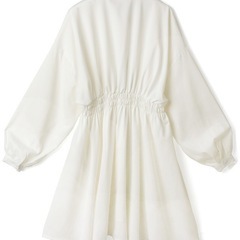 GRL シャーリングシャツワンピース［k8840w］S サイズ ホワイトの画像