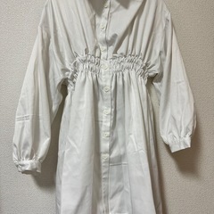 GRL シャーリングシャツワンピース［k8840w］S サイズ ホワイトの画像
