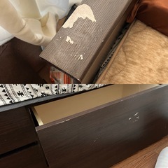 たっぷり収納出来るチェストベッド＆マットレスの画像