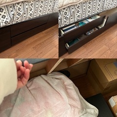 たっぷり収納出来るチェストベッド＆マットレスの画像
