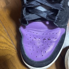 NIKE AIR JORDAN 1 PHAT GS ナイキ エアジョーダン 1 パット ガールズ 23.0cm ブラック 黒 パープル 紫 364781-018 U07303の画像