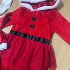 女の子ベビー/サンタ衣装の画像