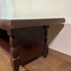 オールドカリモクの大理石風天板センターテーブルの画像