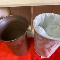 備前焼ビールカップの画像