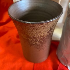 備前焼ビールカップの画像
