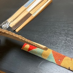 竹製扇子 ケース付の画像