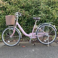 【点検/整備済】 走行OK 小柄な方 高級アルミフレーム ママチャリ 自転車の画像