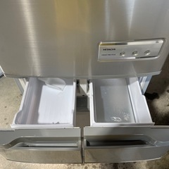 日立　冷凍冷蔵庫　４１５Ｌ　５ドア　右開き　シルバー　大型冷蔵庫　２０１０年製　Ｒ－Ｓ４２ＺＭの画像