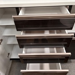 三幸ジャパン 食器棚 モダン レンジボード キッチンカウンター 美品の画像