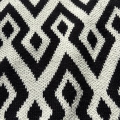 GEOMETRIC JACQUARD KNIT CARDIGAN カーディガンMの画像