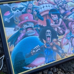 ワンピース ジグソーパズル 完成品 額付き アニメグッズ　の画像