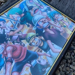 ワンピース ジグソーパズル 完成品 額付き アニメグッズ　の画像