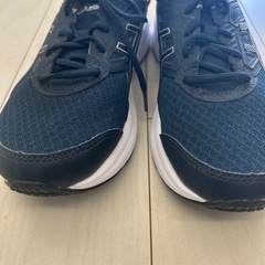 未使用ASICS アシックスランニングシューズ ダークブルー 25.0cmの画像