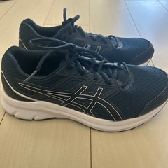 未使用ASICS アシックスランニングシューズ ダークブルー 25.0cmの画像