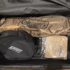 Coleman ソロキャンプスタートパッケージとスノーピークアメニティドームS フルセットの画像