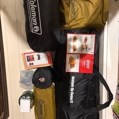 Coleman ソロキャンプスタートパッケージとスノーピークアメニティドームS フルセットの画像
