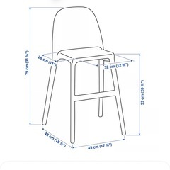 URBAN ウルバン 子ども用チェア, ホワイトIKEAの画像