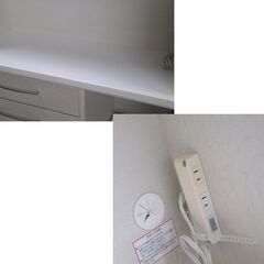 現状品 レンジボード 幅100cm ニトリ コパン キッチン収納 ホワイト系 家電ボード ☆ 札幌市 北区 屯田 の画像