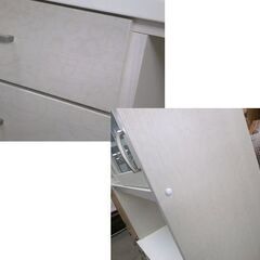 現状品 レンジボード 幅100cm ニトリ コパン キッチン収納 ホワイト系 家電ボード ☆ 札幌市 北区 屯田 の画像