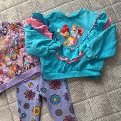 トレーナー　ズボン　３点セット　リトシー　100  子供服　キッズ　プリンセス　ディズニーの画像