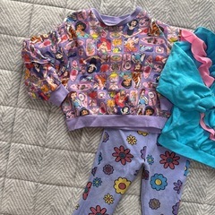 トレーナー　ズボン　３点セット　リトシー　100  子供服　キッズ　プリンセス　ディズニーの画像