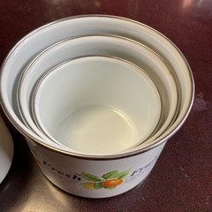 食器棚に入ってたホーロー(3点セット)の画像