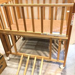 ■■566■美品■KATOJI ベビーベッド ミニベッド 折りたたみ ナチュラル 02102 赤ちゃん カトージの画像