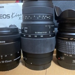 美品　Canon EOS Kiss7i！レンズ4本！その他備品、バック付！ の画像