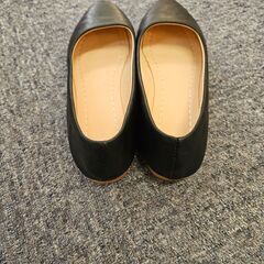 レディース フラットシューズ 黒 ポインテッドトゥ ぺたんこ 歩きやすい ノーブランド 41の画像