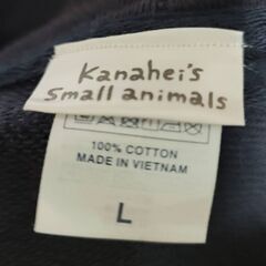 カナヘイ小動物 刺繍　パーカー ネイビー Lの画像