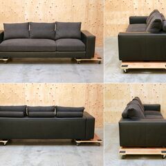 ≪yt2111ジ≫ estic/エスティック 3人掛けソファ MAGIC 幅235cm 座面布張り/本体本革? spiga/スピガ/フォルマックス/中古家具/リユースストレージ仙台 071204-01の画像