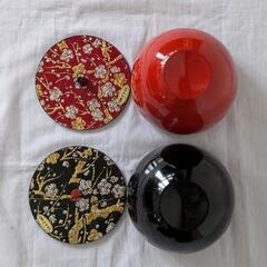 希少レア　かのぎやまん　kanoギヤマン 蓋付き　汁椀 2客セットの画像