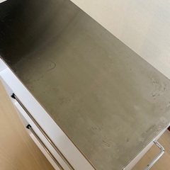 山善 YAMAZEN キッチンワゴン キャスター付 白の画像