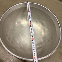 【那須町役場】給食　昭和レトロ　廃校　アルミボウル　42cm 【管理番号397】の画像