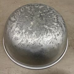 【那須町役場】給食　昭和レトロ　廃校　アルミボウル　42cm 【管理番号397】の画像