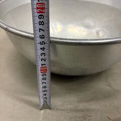 【那須町役場】給食　昭和レトロ　廃校　アルミボウル　42cm 【管理番号397】の画像