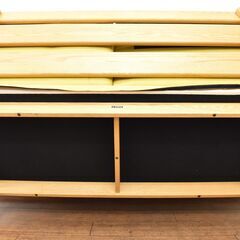 ✨ナガノインテリア✨2人掛けソファ/2Pソファ✨オーク材/ファブリック✨ナチュラルスタイル✨X014✨の画像