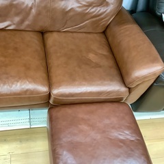 【トレファク松原店】KEYUCA（ケユカ）3人掛けソファ（オットマン付き）の画像