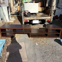 テレビボード　木目　ブラウンの画像