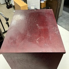 I 2512-281 昭和レトロ　アンティーク木製3段小物入れ　キズ汚れ有りの画像