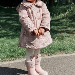 新品 ネクスト NEXTキッズジャケット フリルカラーコートジャケット　キッズダウンの画像