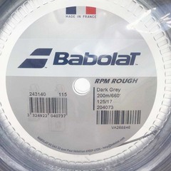 【未使用】バボラ RPM ラフ 硬式 テニス ストリング ガット 200m RPM ROUGH 125 ダークグレー 243140 BABOLAT 1.25mmの画像