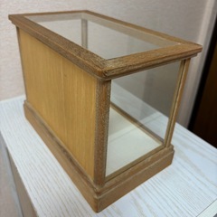人形ケース　木　ガラス　　　　　の画像