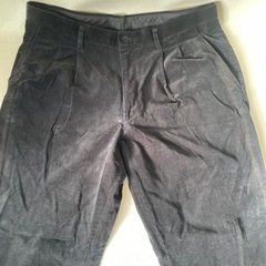 UNIQLO ユニクロ コーデュロイ パンツ ズボン ブラック ウエスト 95 綿 100% 中古品  の画像