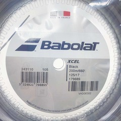 【未使用】バボラ XCEL エクセル 125 硬式 テニス ストリング ガット 200m ロール ブラック 243110 BABOLAT 1.25mmの画像